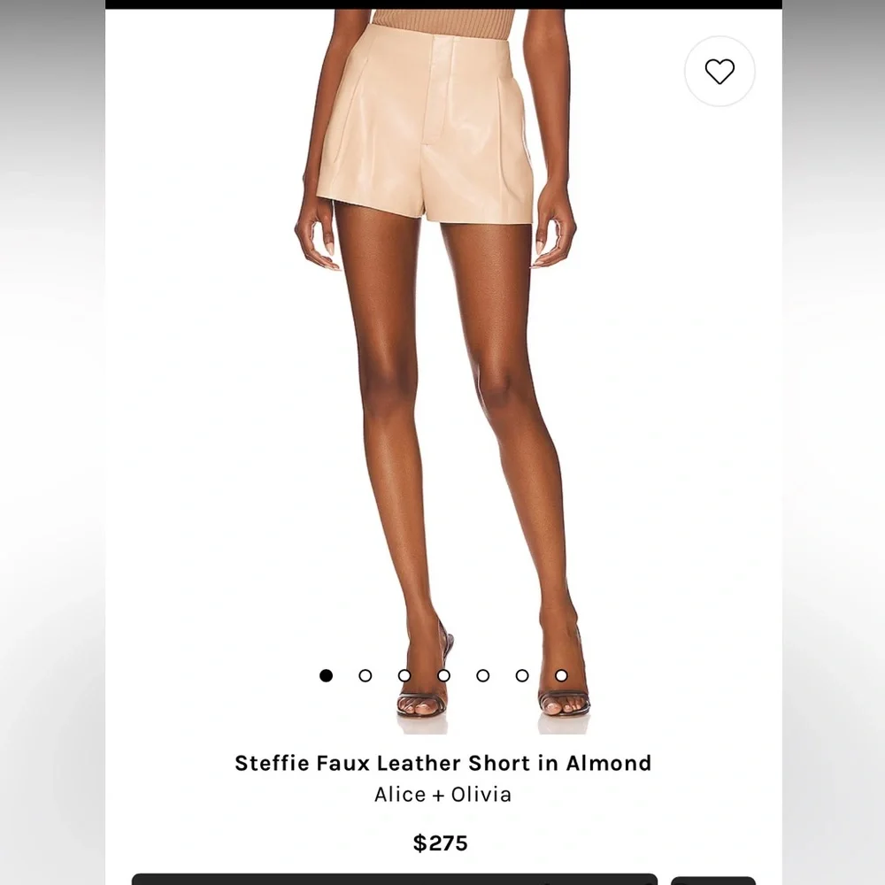New Alice and Olivia Steffie faux leather shorts - Picture 16 of 16